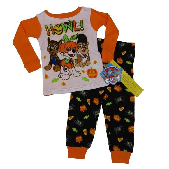 Nickelodeon Paw Patrol 18M Baby Glow in the Dark Dog Howl Halloween Pajamas NEW - Picture 1 of 9